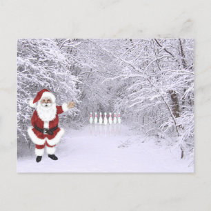Cartes Pour Fêtes Annuelles Snow bowling