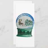 Cartes Pour Fêtes Annuelles Snow Globe (Devant / Derrière)