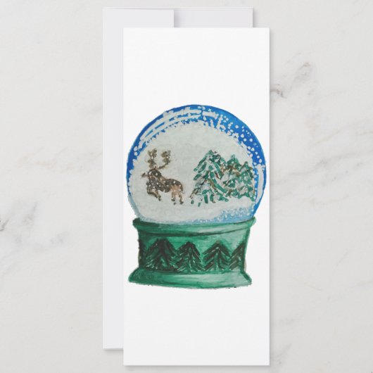 Cartes Pour Fêtes Annuelles Snow Globe (Devant)