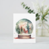 Cartes Pour Fêtes Annuelles Snow Globe (Debout devant)