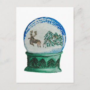 Cartes Pour Fêtes Annuelles Snow Globe