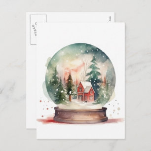 Cartes Pour Fêtes Annuelles Snow Globe