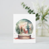 Cartes Pour Fêtes Annuelles Snow Globe (Debout devant)