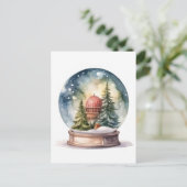 Cartes Pour Fêtes Annuelles Snow Globe (Debout devant)