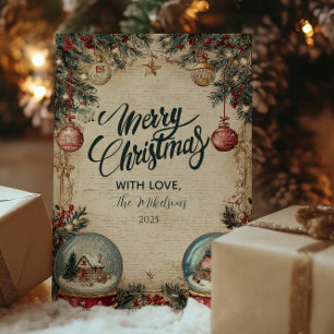 Cartes Pour Fêtes Annuelles Snow Globe Wonderland Noël