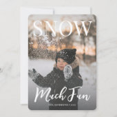 Cartes Pour Fêtes Annuelles Snow Much Fun Winter Holiday Family Photo (Devant)