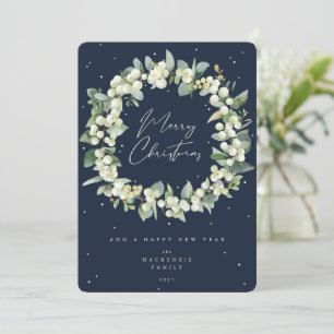 Cartes Pour Fêtes Annuelles Snowberry + Eucalyptus Serre de Noël non photo