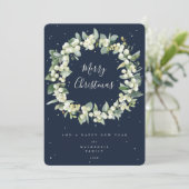Cartes Pour Fêtes Annuelles Snowberry + Eucalyptus Serre de Noël non photo (Debout devant)