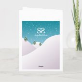Cartes Pour Fêtes Annuelles Snowboarding (Dos)
