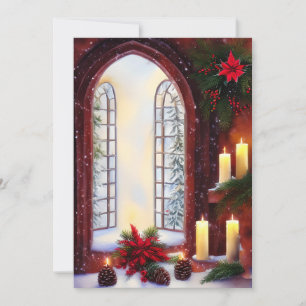 Cartes Pour Fêtes Annuelles SnowChurch fenêtre budget mini Noël