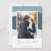 Cartes Pour Fêtes Annuelles Snowdrift | Colorblock Photo verticale Hanoukka (Devant)