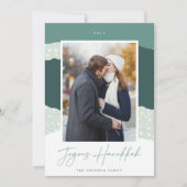 Cartes Pour Fêtes Annuelles Snowdrift | Colorblock Photo verticale Hanoukka (Devant)