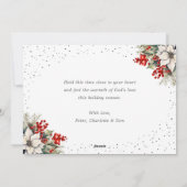 Cartes Pour Fêtes Annuelles Snowflake Botanical Christmas Blessings Card (Dos)