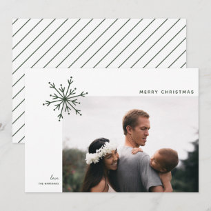 Cartes Pour Fêtes Annuelles Snowflake Japandi Photo de Noël