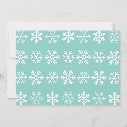 Cartes Pour Fêtes Annuelles Snowflake Joyeux sapin de Noël Typographie (Dos)
