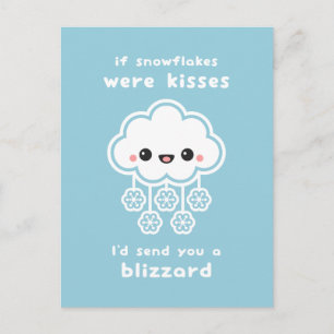Cartes Pour Fêtes Annuelles Snowflake Kisses Valentine