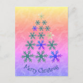 Cartes Pour Fêtes Annuelles Snowflake Noël Arbre Joyeux Noël (Devant)