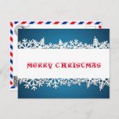 Cartes Pour Fêtes Annuelles Snowflake Serenade (Devant / Derrière)