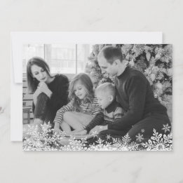 Cartes Pour Fêtes Annuelles SnowflakeCustom Photo Merry and Bright Christmas