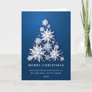 Cartes Pour Fêtes Annuelles Snowflakes 3D Christmas Tree Salutation d'entrepri