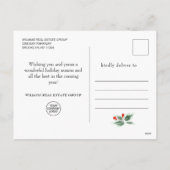 Cartes Pour Fêtes Annuelles Snowflakes Christmas Tree Salutation d'entreprise (Dos)