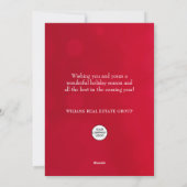 Cartes Pour Fêtes Annuelles Snowflakes Christmas Tree Salutation d'entreprise (Dos)