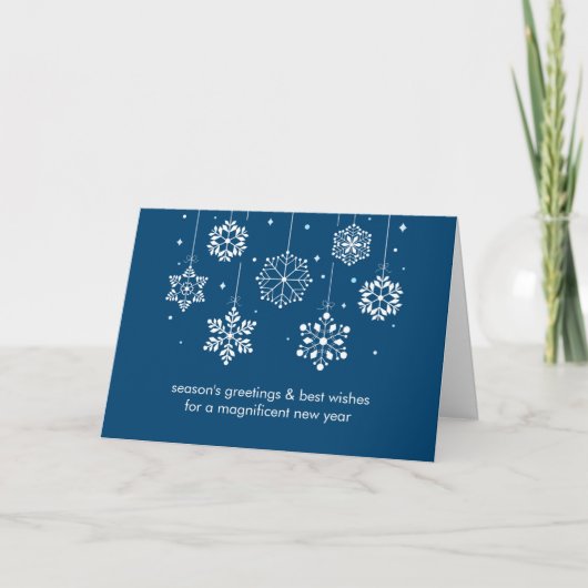 Cartes Pour Fêtes Annuelles Snowflakes Corporate Christmas Card (Devant)