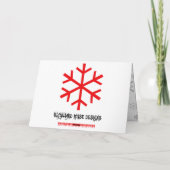 Cartes Pour Fêtes Annuelles Snowflakes et Skuls (Dos)