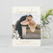 Cartes Pour Fêtes Annuelles Snowflakes Love Peace Joy Kisses Mariage photo (Debout devant)