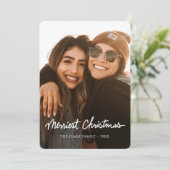 Cartes Pour Fêtes Annuelles Snowflakes Merriest Christmas Card (Debout devant)