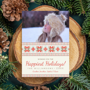 Cartes Pour Fêtes Annuelles Snowflakes Nordic Sweat de Noël