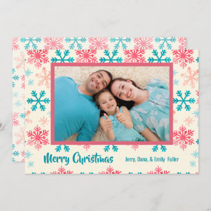Cartes Pour Fêtes Annuelles Snowflakes Photo de Noël