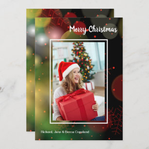 Cartes Pour Fêtes Annuelles Snowflakes Photo de Noël