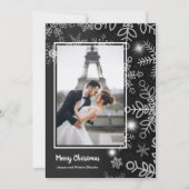 Cartes Pour Fêtes Annuelles Snowflakes Photo de Noël (Devant)