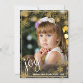 Cartes Pour Fêtes Annuelles Snowflakes Photo de Noël (Devant)