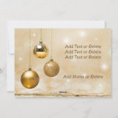 Cartes Pour Fêtes Annuelles Snowflakes Script de Noël Photo 2 Side Designs (Dos)