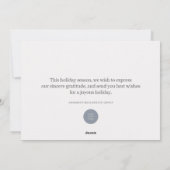 Cartes Pour Fêtes Annuelles Snowflakes Snow on Blue Holiday Salutations (Dos)