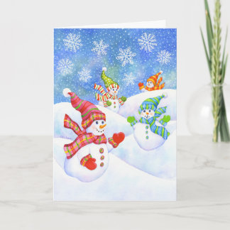 Cartes Pour Fêtes Annuelles SnowGirls