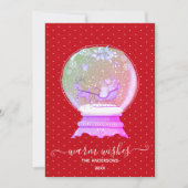 Cartes Pour Fêtes Annuelles Snowglobe (Devant)