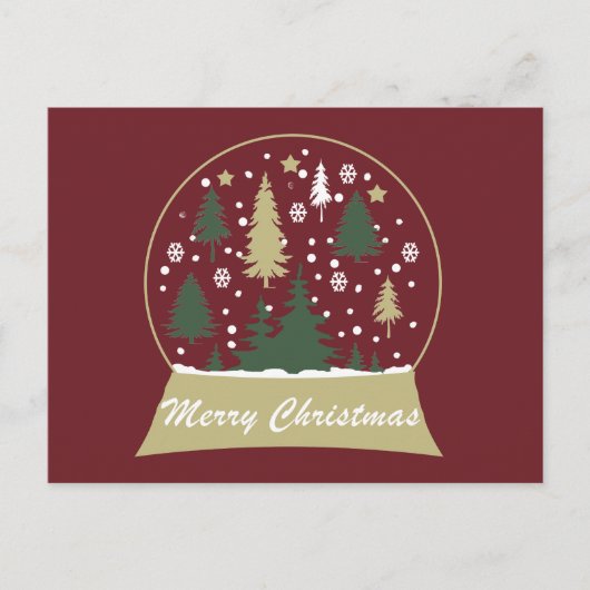 Cartes Pour Fêtes Annuelles snowglobe décoré (Devant)