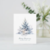 Cartes Pour Fêtes Annuelles Snowland Pine Deer Joyeux Noël (Debout devant)