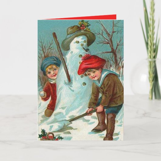 Cartes Pour Fêtes Annuelles Snowman (Devant)