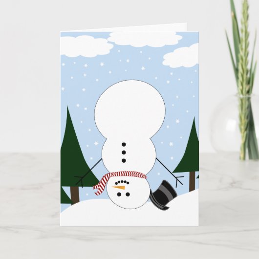 Cartes Pour Fêtes Annuelles Snowman (Devant)