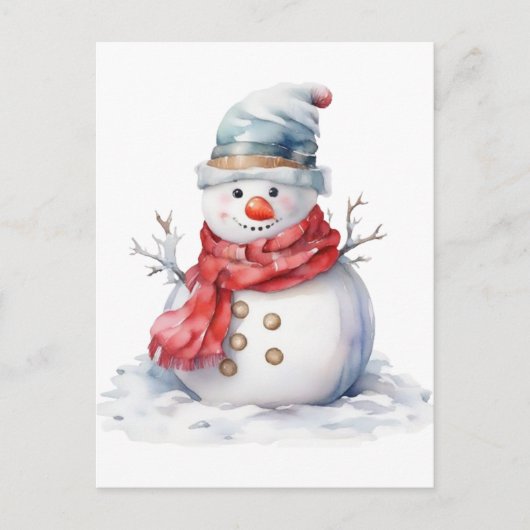 Cartes Pour Fêtes Annuelles Snowman (Devant)