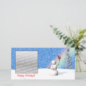 Cartes Pour Fêtes Annuelles Snowman (Debout devant)