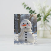 Cartes Pour Fêtes Annuelles Snowman (Debout devant)