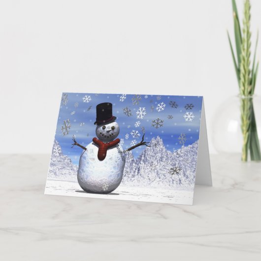 Cartes Pour Fêtes Annuelles Snowman (Devant)