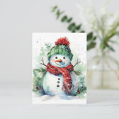 Cartes Pour Fêtes Annuelles Snowman (Debout devant)