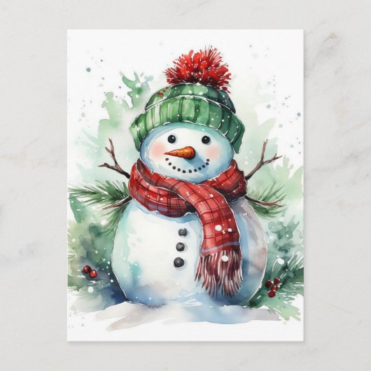 Cartes Pour Fêtes Annuelles Snowman (Devant)