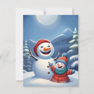 Cartes Pour Fêtes Annuelles Snowman
